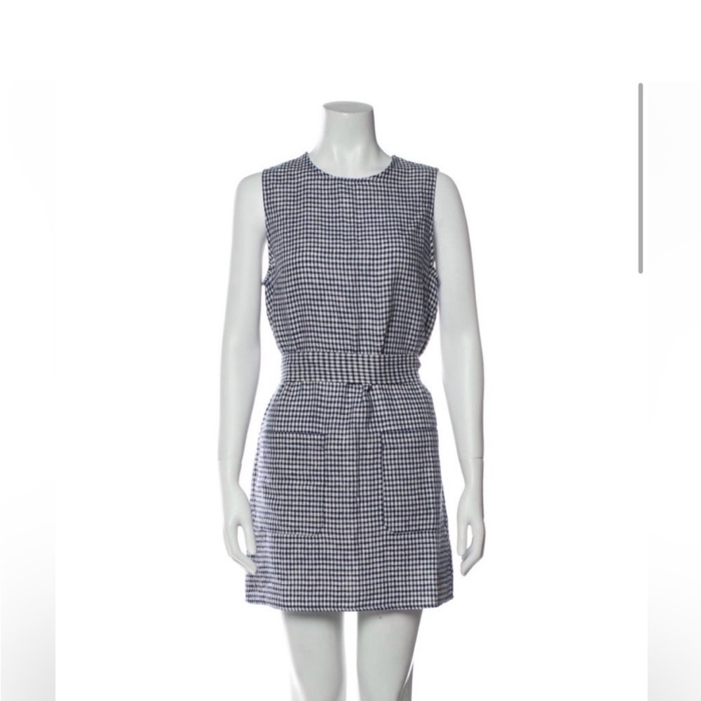 Reformation Blue Gingham Mini Dress